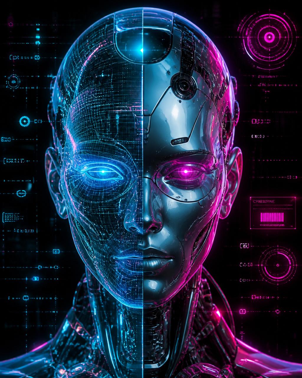 Cybernetic portrait representing XpertCreations founders
